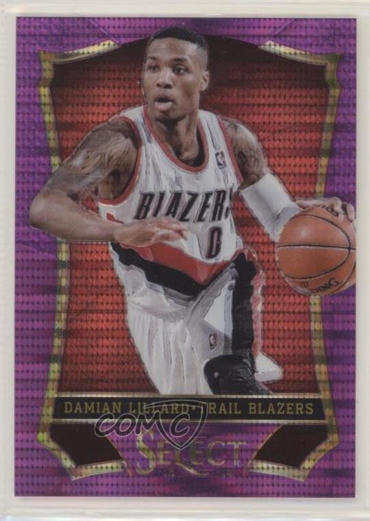 2013-14 Panini Select Purple Prizm 85/99 Damian Lillard #62 hs9