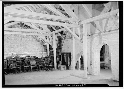 Texas 1961 Attic Floor Structural Interior Historic American Buildings Survey