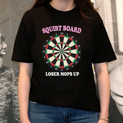 Funny Squirt Board Darts T-Shirt, Adult Humor Dartboard Tee, Pub Game Joke Shirt