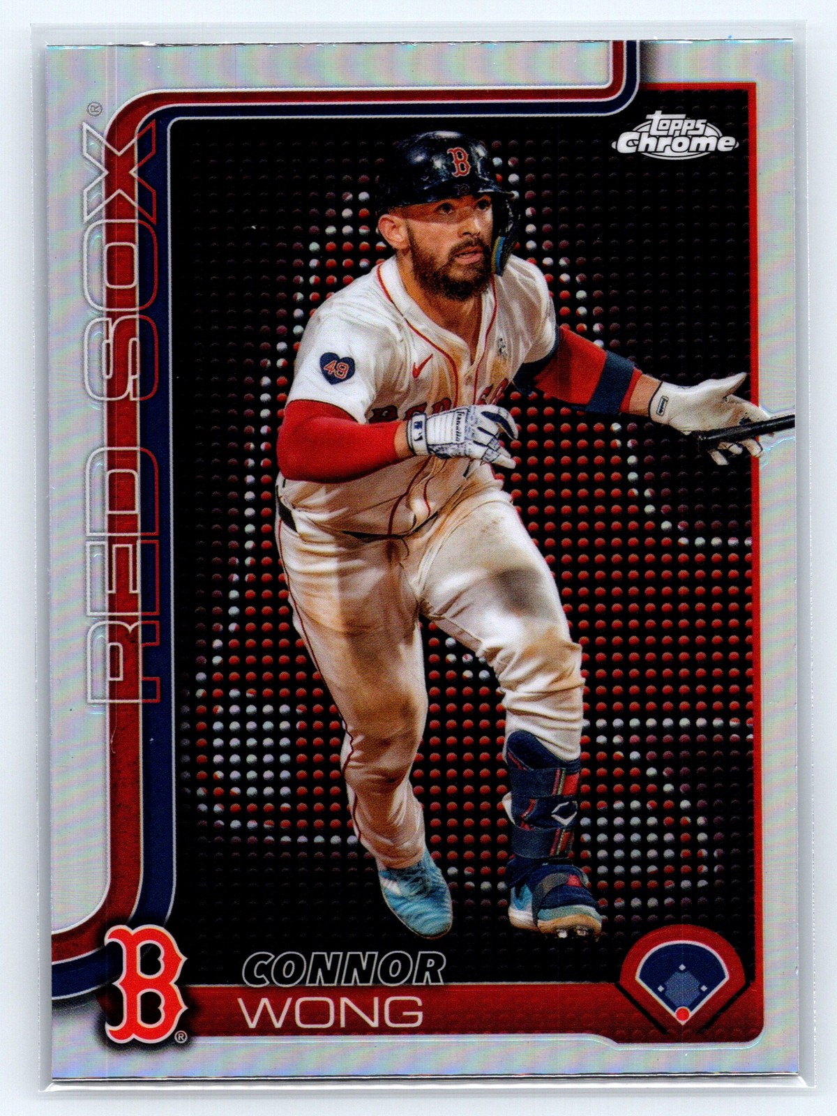 2025 Topps Chrome Connor Wong Lightboard Logo Base Variations #10 Boston Red Sox