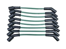 11" Ton's LS High Performance Spark Plug Wire Set LS1 Spiro Pro GM TRUCKS Green
