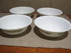 4 Vintage 1970s Corelle Spring Blossom Crazy Daisy Cereal 6" Bowls Pyrex
