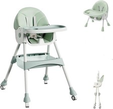 Portable Baby High Chair, 6 in 1 Convertible High Chairs for Babies & Toddlers w