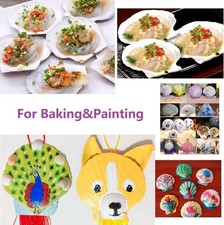 10PCS Sea Shells White Scallop Shells for Crafts Baking Cooking Serving Food, 4-