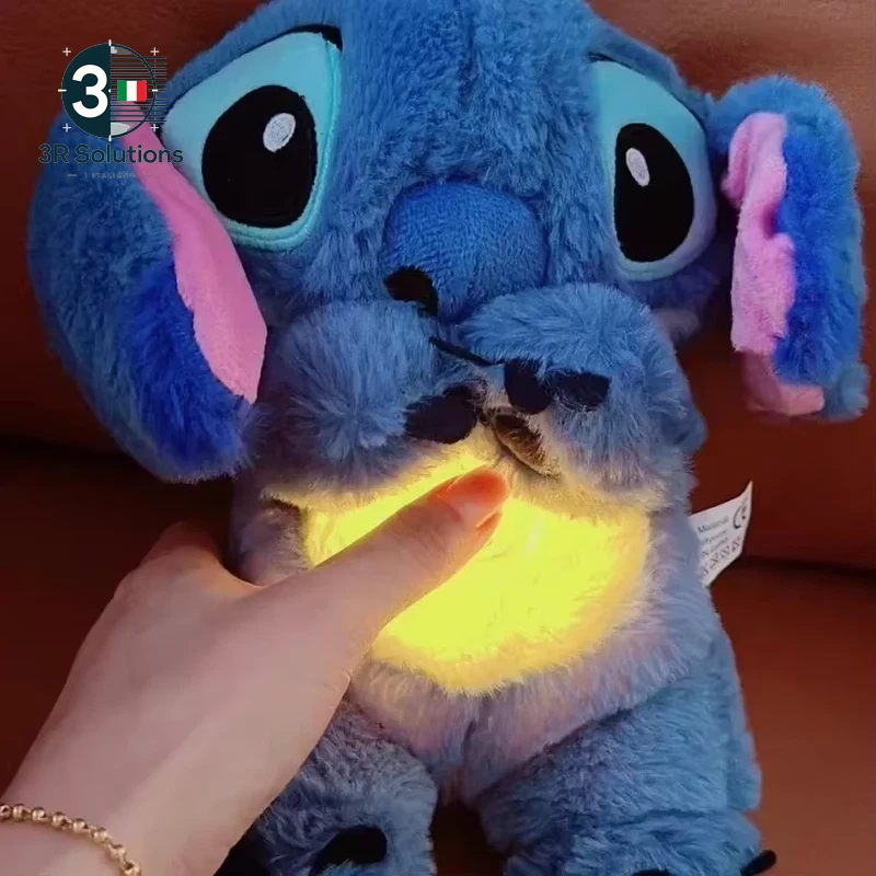 Kawaii Stitch Pupazzo respira Di Peluche Compagno Di Sonno per Bambini Suono Ril - Image 3 of 4