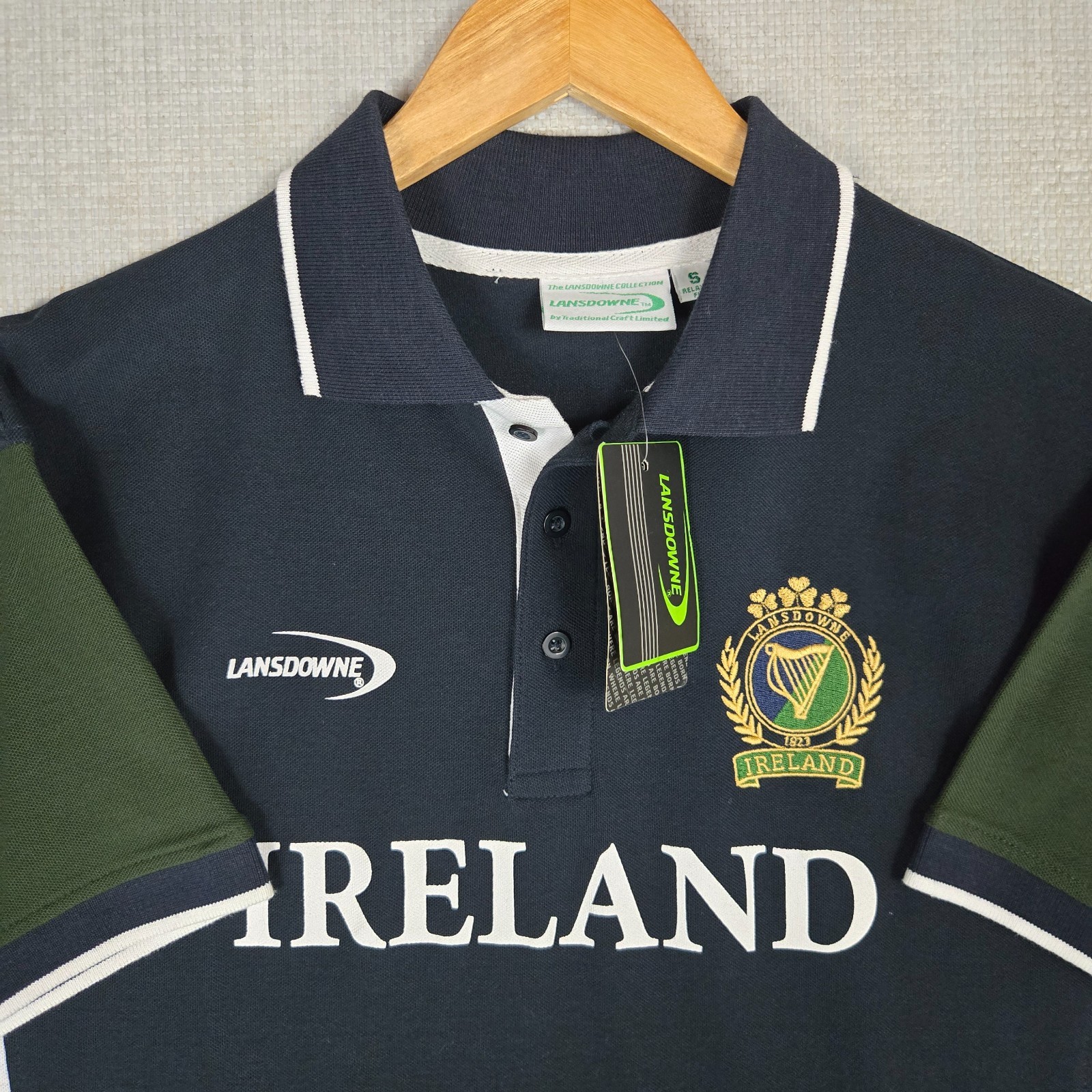 LANSDOWNE COLLECTION x IRELAND New Mens Size Small Rugby Polo Shirt Cotton image 3