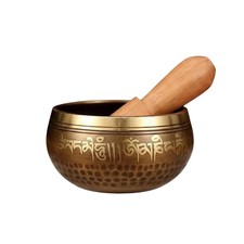 Tibetan Singing Bowl Set Engraved Mantras for Mindfulness Practice