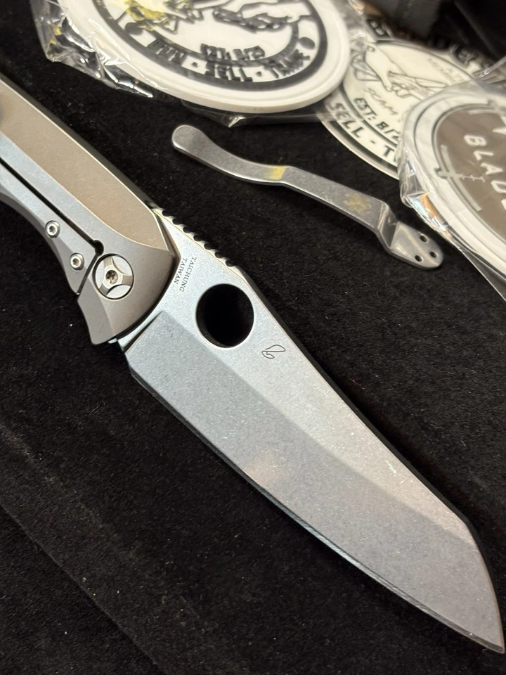 Spyderco-Paysan Titanium Integral Knife-S90V Super Steel W Lynch Deep Clip+Xtras - Image 3 of 4
