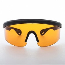 Kids Size Wrap Sunglass with Blue Blocking Amber Lens - Little Bolt