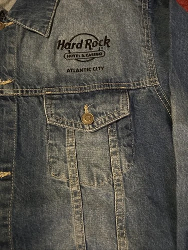 HARD ROCK CASINO Atlantic City Denim Jean Jacket BRAND NEW WITH TAGS SZ LARGE image 7