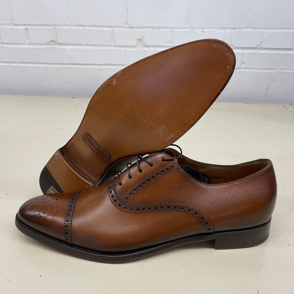 RALPH LAUREN Purple Label Denver Cap-Toe Shoes Men's Size US RALPH LAUREN Purple Label Denver Cap-Toe Shoes Men's Size US