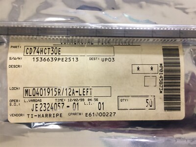 CD74HCT30E TI 74HCT30N IC NAND GATE 1-FUNC 8-INPUT CMOS PDIP14 14 PIECES