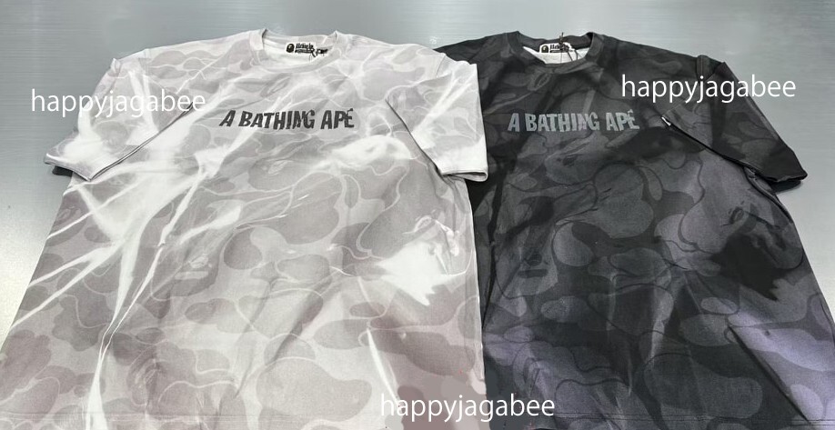 【 A BATHING APE 】シートスリーブTシャツ A BATHING APE Men's OVERALL PRINT LOGO RELAXED FIT TEE