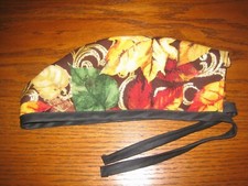 Surgical Scrub Hats/Cap Fall Colorful leaves with gold