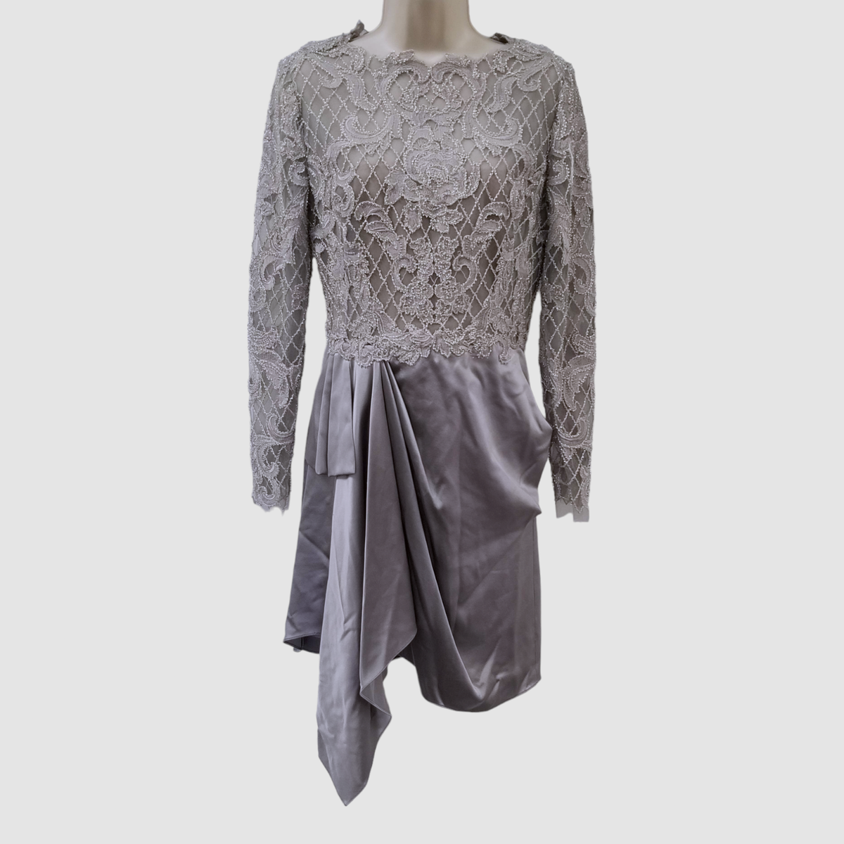 marcella silk blend beaded dress Marcella Silk Blend Beaded Dress