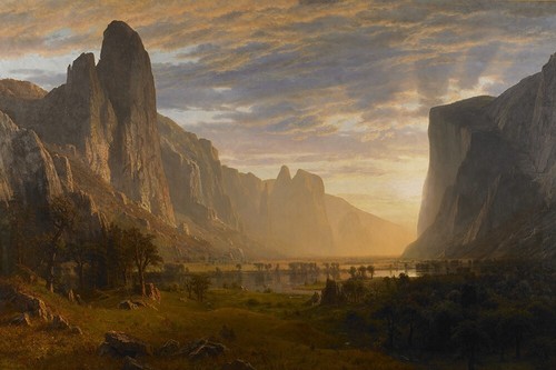 Yosemite Valley California by Albert Bierstadt Giclee Canvas Print (36″ x 24″)