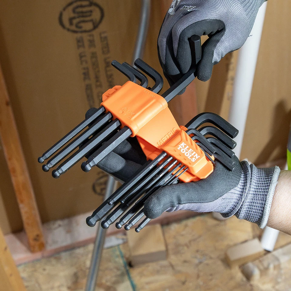 Klein Tools BLS10M Long Ball-End Hex Key Set, Metric, Sizes 1.5 to 10mm 10-Piece - Image 2 of 4