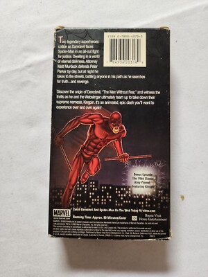 DAREDEVIL VS SPIDER-MAN VHS Tape, COMPLETE/TESTED SEE PHOTOS