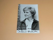 Handsigniertes 3,5"x5,5" BW Foto Caroline Blakiston Star Wars Mon Mothma Messing