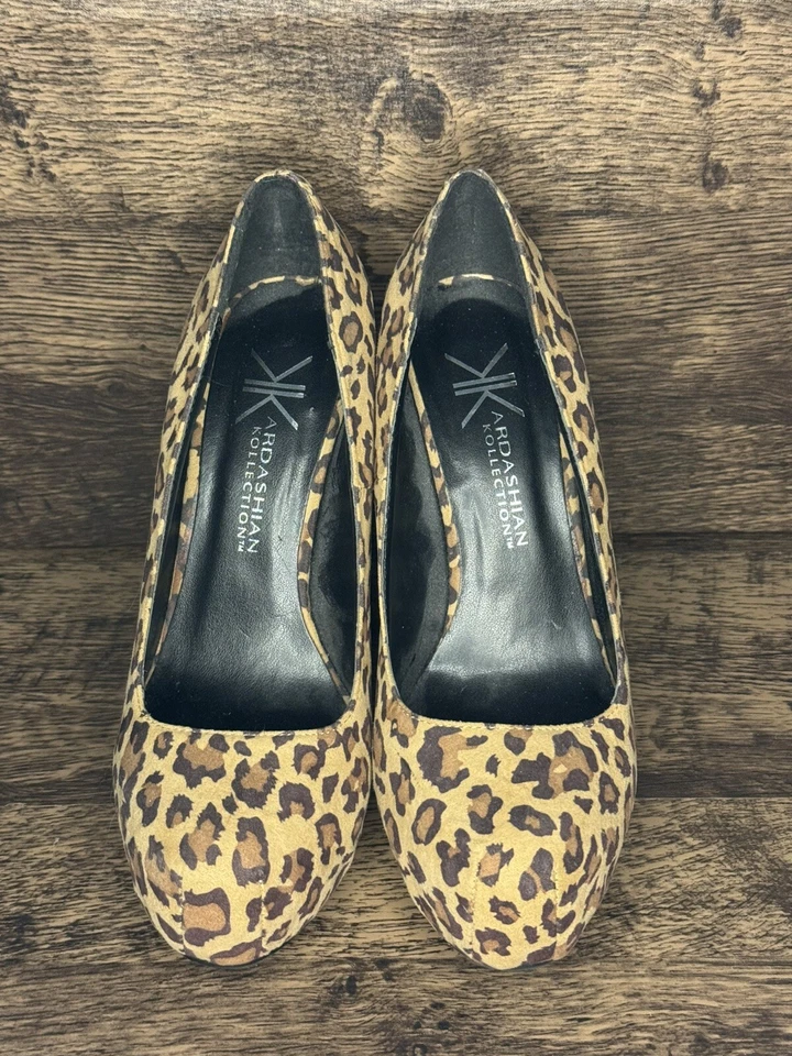 Kardashian Kollection Leopard Platform Pump Heels Size 6 - Image 2 of 4