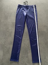 SARAH PACINI Leggins Stahlblau Glanz Gr.2 Long, ungetragen neu