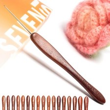 Mimosa Crochet Hook - Ergonomic Single Crochet Hook Hand Polished Stainless S...