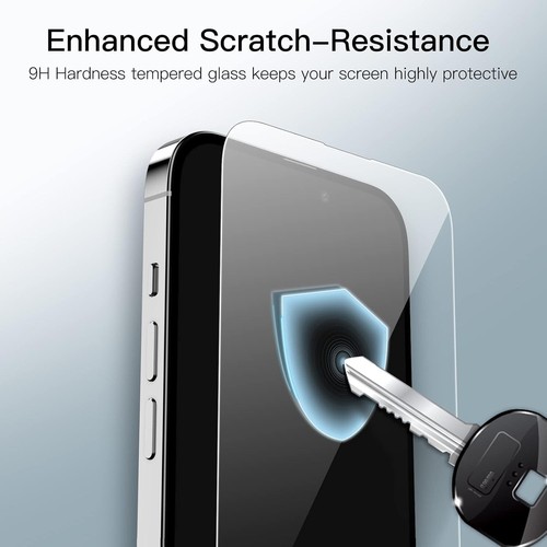JETech Full Coverage Screen Protector for iPhone 14 Pro 6.1-Inch, 9H Tempered - Picture 3 of 4