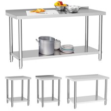 Commercial Stainless Steel Work Bench Catering Table Kitchen Food Prep Worktop