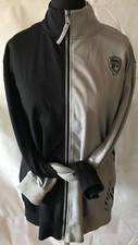 Men's Sports Jacket Fitness Training Jacket Size L Gray Black Cotton Blend