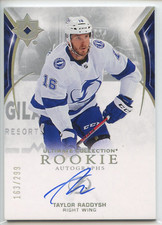 2021-22 UD Ultimate Taylor Raddysh Ultimate Collection Rookie Auto /299 #137