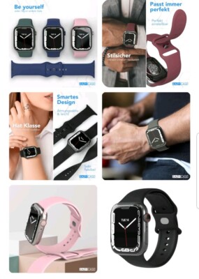Eazy Case Replacement, Apple Watch Band Series 6,5,4,3,2,1 SE 4Pack, Unisex New!