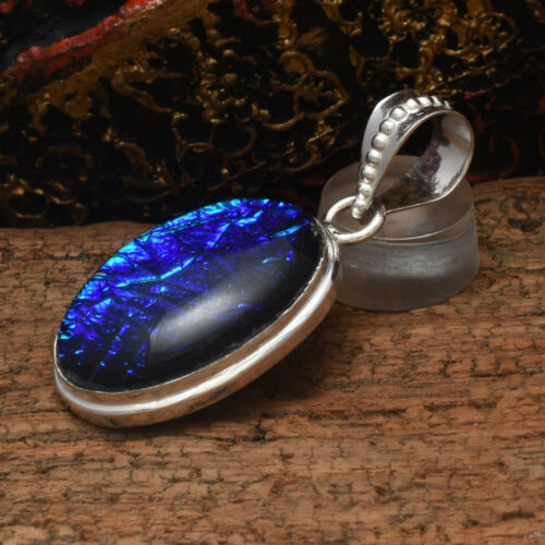 Australischer Triole Opal Edelstein 925 Sterling Silber Handgemacht Anhänger - Bild 4 von 6