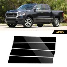 Piano Black Pillar Post for Dodge Ram 1500 2009-2018 4pcs Door Window Trim Cover