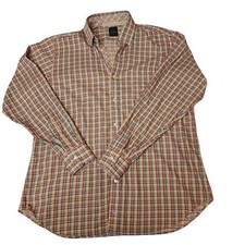 Tailorbyrd Mens Plaid Multicolor Casual Button Down Shirt Size XL