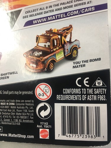 2012/2013 Mattel Disney Pixar Cars: “YOU THE BOMB MATER” (Palace Chaos) #3/9 - Picture 9 of 10