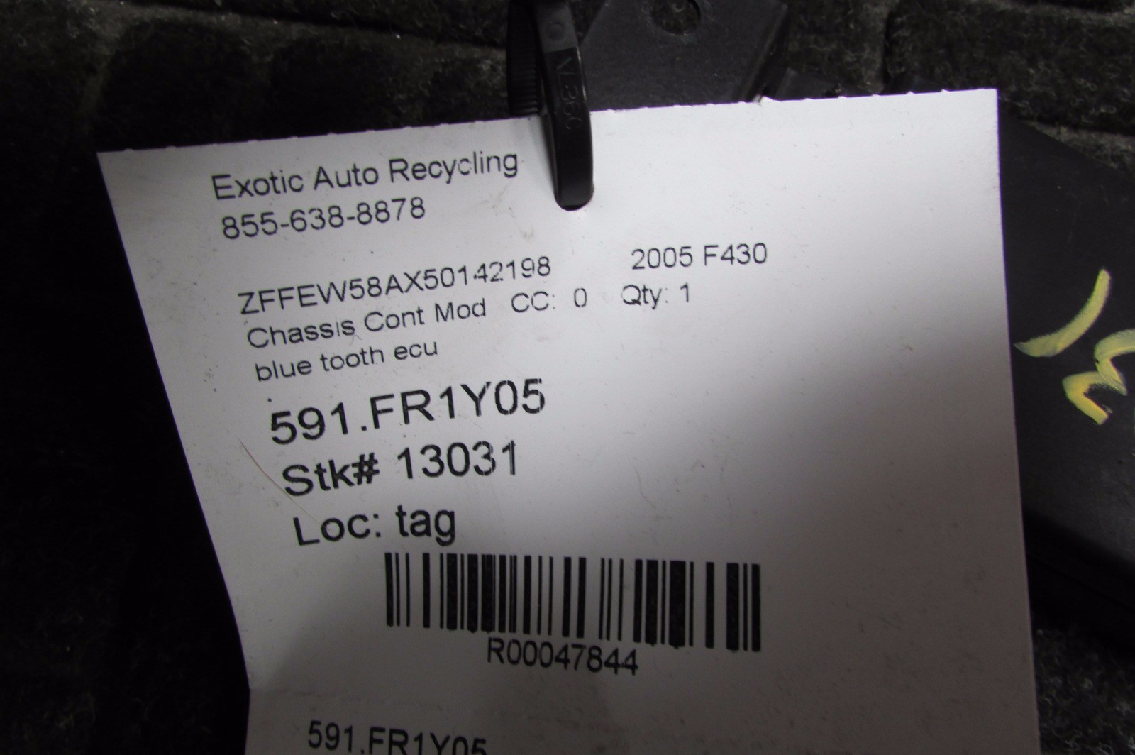 Ferrari F430, Bluetooth Control Unit ECU Module P/N 198568