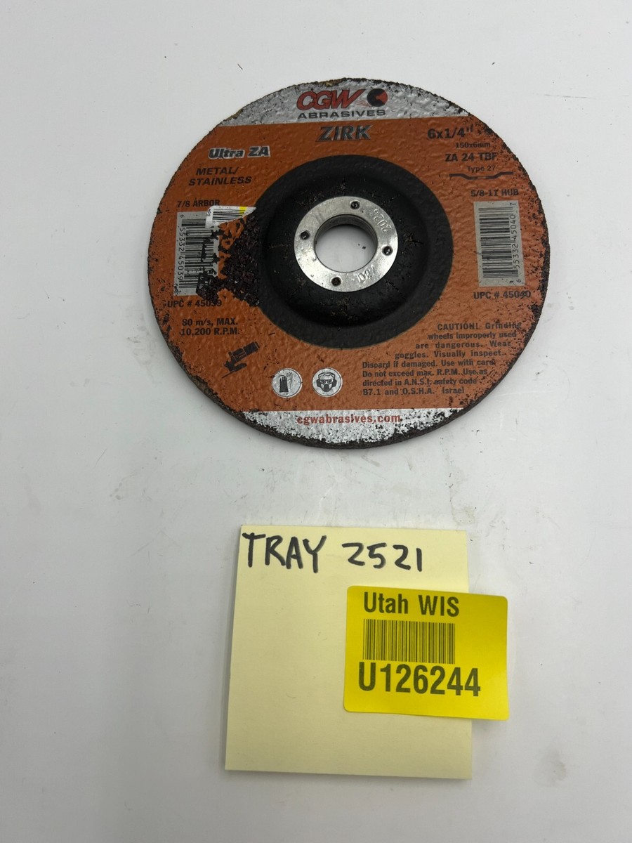 OEM CGW Abrasives Ultra ZA Grinding Wheel 6
