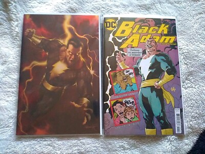 D.C's Black Adam #1 Lot Foil 1:100 (2022) & 1:50 Variant BOTH are NM-MINT. 