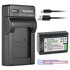 Kastar Battery Slim Charger for Sony NP-FV50 & Sony DCR-SX43 DCR-SX44 DCR-SX45