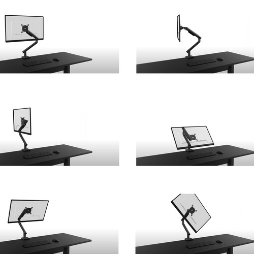 TV PC Monitor Klemme Tischhalter I Federsystem I Stahl I 17-32 Zoll (43-81cm) - Bild 7 von 10