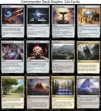 Commander Deck Staple Set - MTG 12 Cards - Every EDH Deck Sol Ring NM Magic Card