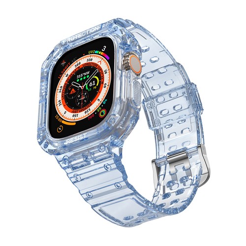 TPU Clear Band Bumper Case For Apple Watch Ultra 49mm iWatch Sports