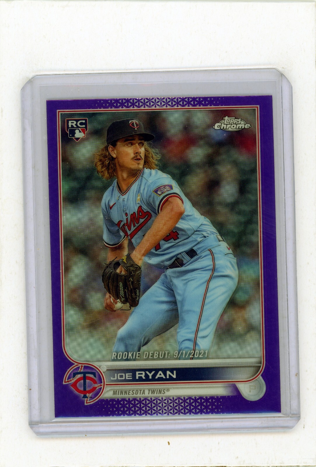 2022 Topps Chrome Update Purple Refractor Joe Ryan #USC94 Rookie RC Twins