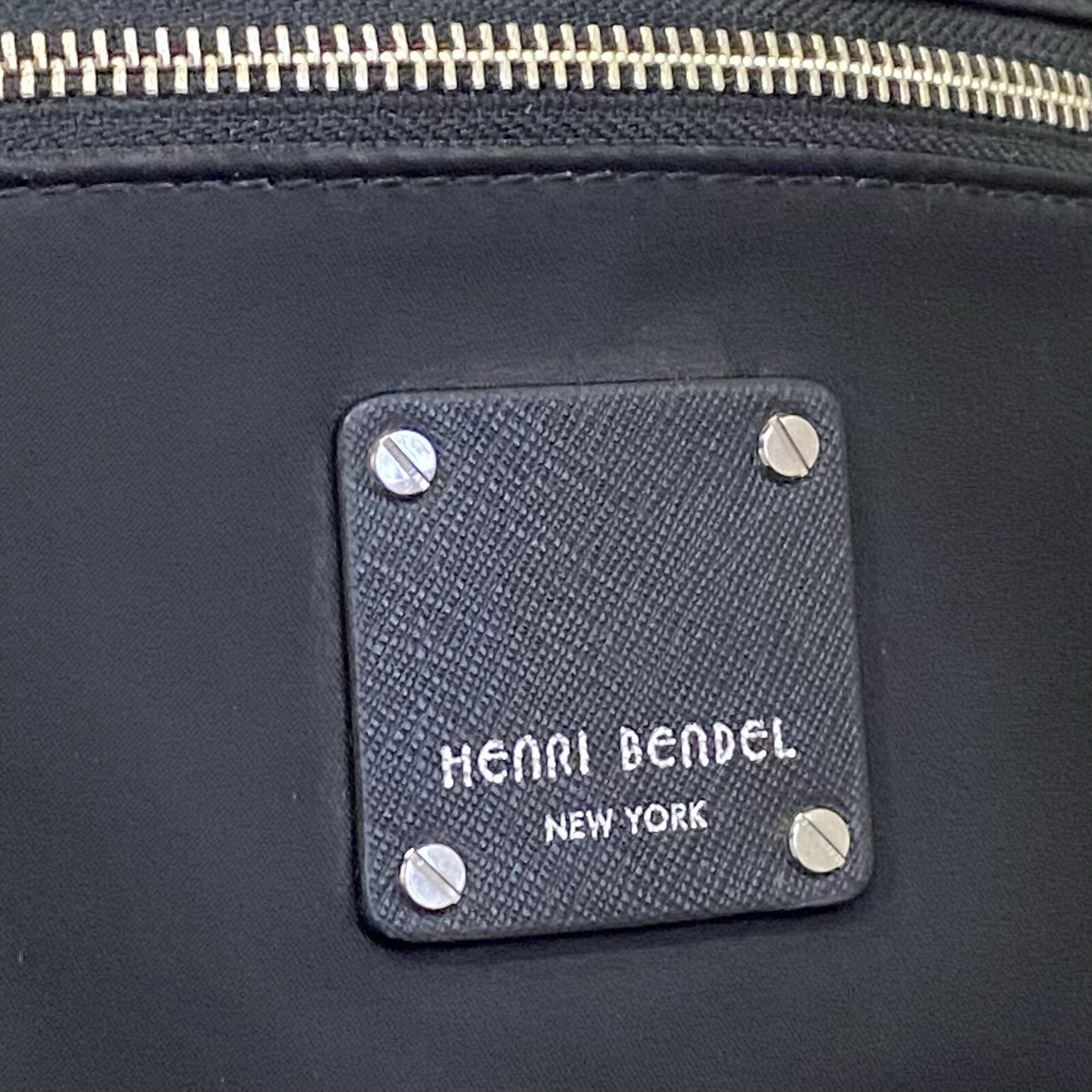 Henri Bendel ブラック トートバッグ HENRI BENDEL ヘンリベンデル トートバッグ キャンバス 黒