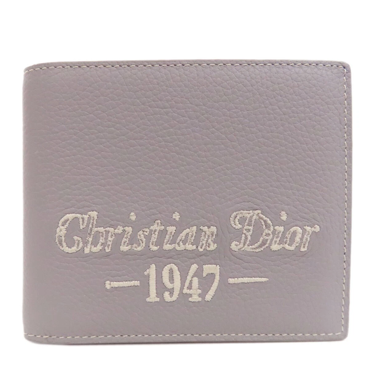 Portefeuille CHRISTIAN DIOR double pli avec poche monnaie logo cuir