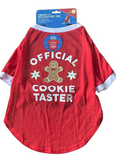 NWT Vibrant Life Dogs Medium 20-50lb Gray Holiday Pet Tee Official Cookie Tester - Picture 5 of 8