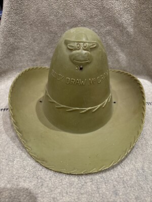 RARE 1959 Quick Draw McGraw Plastic Squirting Hat AS IS