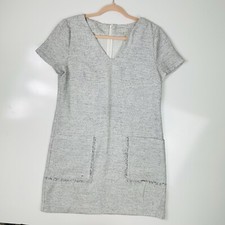 1.State Gray Shift Tweed Short Sleeve Dress Size Medium