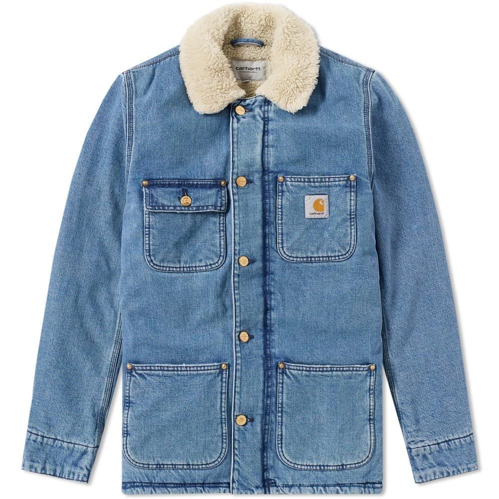 Carhartt denim top barn coat stonewashed