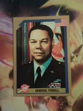 1991 GENERAL COLIN POWELL AMERICA'S MAJOR PLAYER DESERT STORM #2 CARD USA